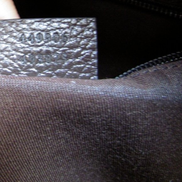 Authentic GUCCI Canvas& Leather Beige/Brown ebony GG print Backpack Large UNISEX - Picture 4 of 15